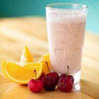 Orange Cherry Power Smoothie · Oranges, cherries, soy or regular milk, non-fat vanilla yogurt.