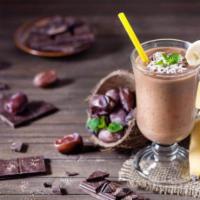 Rich Dark Chocolate  · Unsweetened chocolate almond milk, cocoa powder, non-fat vanilla yogurt, banana, dates. 