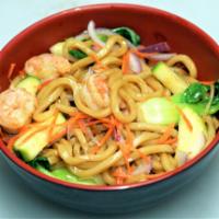 Udon Noodle Stir Fry · An assortment of vegetables tossed in a flavorful garlic sauce with udon noodles. Comes with...