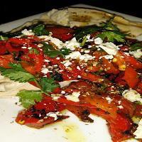Alhambra Plate · Roasted peppers lightly charred with Chermoula , garlic lemon oil and feta.