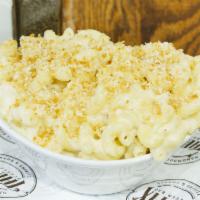 Mac and Cheese · Parmesan, cheddar and truffle bread crumb.