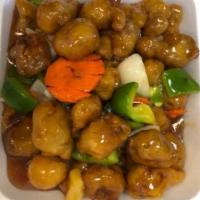 Sweet and Sour Pork · Deep fried pork in a sweet and sour sauce.