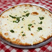 White Pizza · Extra cheese and fresh garlic.