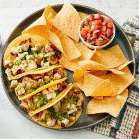 Chicken Taco Platter · 3 tacos served with fresh tortilla chip and pico de gallo