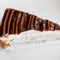 Tiramisu · Mascarpone, vanilla sponge, cocoa powder, coffee syrup, whipped cream. *Contains gelatin.