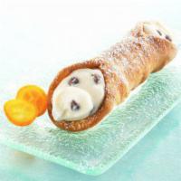 Cannoli · Delightful fried pastry filled with a sweet creamy ricotta cheese filling & chocolate chips.