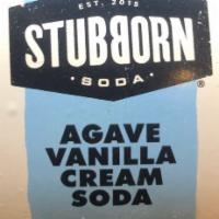 *STUBBORN VANILLA CREAM SODA · No high fructose corn syrup, no artificial sweeteners, made with NATURAL flavors.