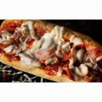 Pizza Classic Sub · Pepperoni, ham, premium mozzarella, mushrooms and pizza sauce.
