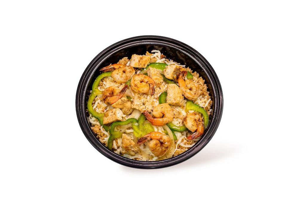 Shrimp & Chicken Cajun Rice Bowl · 
