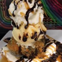 Stairway To Heaven Brownies · Fried brownie served with vanilla ice cream. Topped with whipped cream and drizzled with cho...