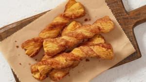 Cinnabon Stix® · Crispy sticks baked fresh with sugar and Makara(r) Cinnamon, served ready to dip. These dipp...