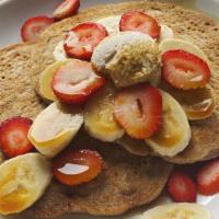 Buckwheat Pancakes · Buckwheat, real maple, macadamia butter pancake: buckwheat, baking powder, salt, cinnamon, c...