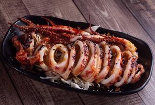 Grill Whole Squid    · Cooked on a rack over a grill. 