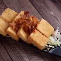 Agedashi Tofu    · Bean curd made from soybeans.
