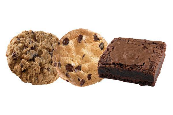 Dessert Bundle 3 · Create your perfect dessert bundle. Choose from brownies, freshly baked chocolate chip cookies or oatmeal raisin cookies. Available in quantities of 3.