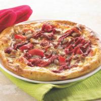 Amore Pizza · Tomato sauce, pepperoni, Italian sausage, roasted red peppers, caramelized onions and our go...