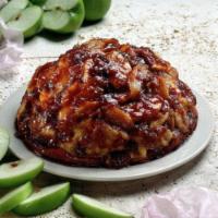 Apple Pancake · Oven baked with fresh sliced Granny Smith apples and cinnamon sugar glaze.