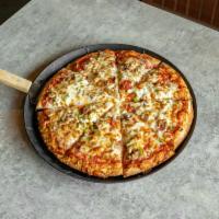 Skyline Pizza · Sausage, pepperoni, mushroom, onion, and green pepper.