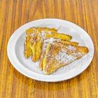 French Toast  · 4 slices of Texas toast, topped with powder cinnamon sugar.
