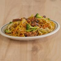 Yaki-Soba · Soba noodles, vegetables, and choice of meat stir-fried in own special sauce.