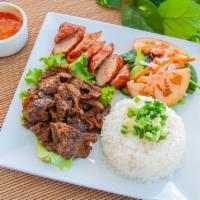 55. COM NEM NG w/BBQ - SUON PORKCHOP · Grilled pork meatball plus choice of BBQ pork / beef / chicken or egg roll