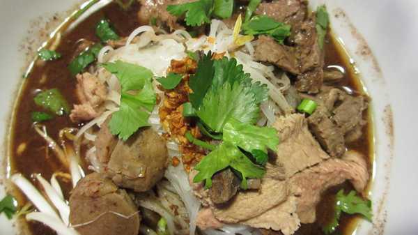 32. Beef Boat Noodle · Beef, slow-cooked beef and beef meatball.