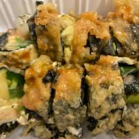 Crazy Jalapeño (available 4:00 pm to 9:00 pm) · Jalapeño filled with spicy tuna and cream chase and than deep fried topped with spicy Mayo a...