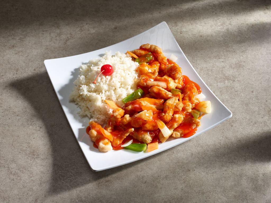 Sweet & Sour Entree · Pineapple, Carrot, Bell Pepper, and Onion in Sweet & Sour Sauce