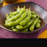 Edamame · Steamed Japanese green bean. Gluten free and vegan.