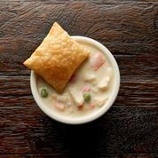 Chicken Pot Pie Soup · Hearty cream soup with pot pie ingredients. 