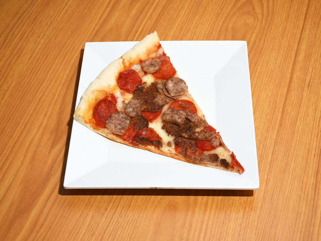 T.O.N.Y.'s Special Meat Pizza · Mozzarella, pepperoni, sausage, meatballs and marinara sauce.