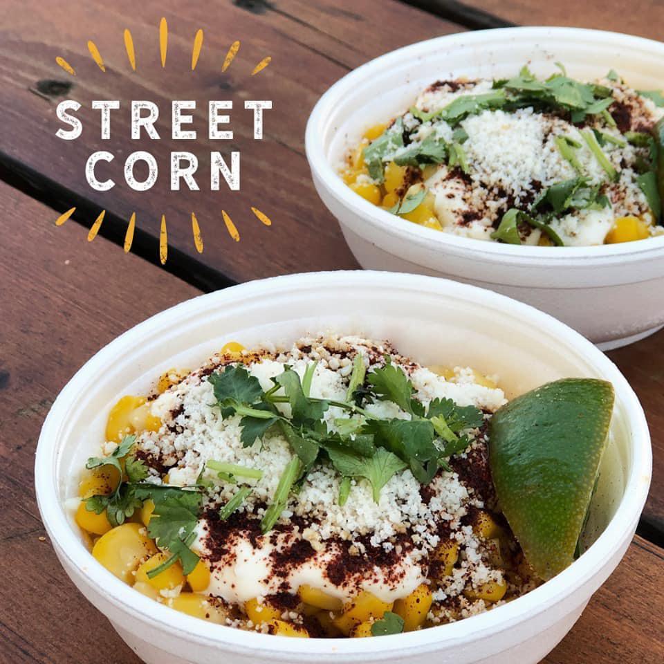 Street Corn - Regular · Corn mixed with a creamy sauce, chile powder, cilantro, and cotija cheese.