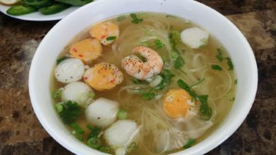 S4. Thai Seafood Noodle Soup · Noodle soup with seafood. Only comes in large.