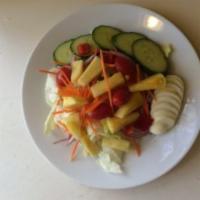 Y1. Pineapple Salad · Mixed fresh vegetables consisting of lettuce, tomato, pineapple, boiled egg, cucumber and on...