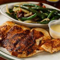 Chicken Breast · 6 oz. chicken breast grilled or blackened to perfection served with green beans.