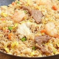 House Special Fried Rice · Rice, egg, BBQ pork, chicken, beef, shrimps and vegetable.