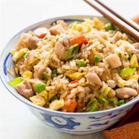 Chicken Fried Rice · Rice, egg, vegetable and chicken.