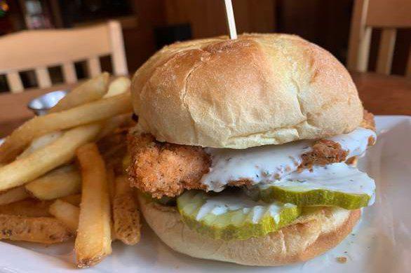 Good ’Ol Bird Sandwich · Southern fried chicken, buttermilk ranch and pickles.