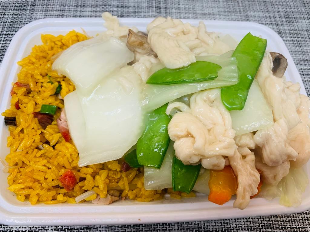 C4. Chicken with Chinese Vegetable Combination Platter · Poultry.