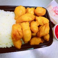 C10. Sweet and Sour Chicken Combination Platter · Cooked with or incorporating both sugar and a sour substance.