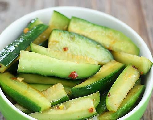 4. Cucumber with Szechuan Spicy Sauce · Spicy.