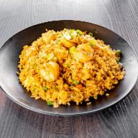 Shrimp Fried Rice · Shrimp, Rice, Peas, carrot, green onion
