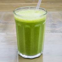 Kale Mary Smoothie · Kale, banana, pineapple and spinach. Made with almond milk and apple juice