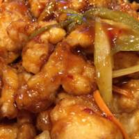 2. Orange Chicken · Crispy chicken with orange peel in a spicy sauce. Hot and spicy.