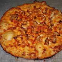 Buffalo Wing Specialty Pizza · Dave's Homemade Pizza Crust topped with homemade zesty buffalo sauce, a cheddar/mozzarella b...