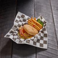 Original Flip's with Cheese Burger Basket · 