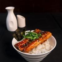 Unagi Don · Broiled eel on rice.
