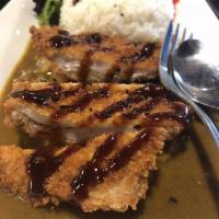 Chicken Katsu Bowl · Panko breaded chicken with rice.  Served with salad.