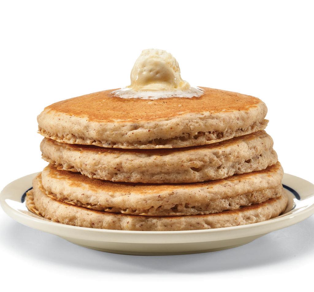 Harvest Grain ’N Nut® Pancakes · Go nuts for four fluffy pancakes filled with wholesome oats, almonds & walnuts and topped with whipped real butter. 