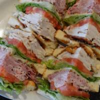 Turkey Club · Served on choice of white, wheat, or rye toast. All clubs served with lettuce, tomato, mayo,...